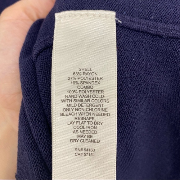 Eliza J XXL 2XL Blue Mock Neck Long Sheer Sleeve Knit Fit & Flare Sweater Dress - Picture 12 of 14